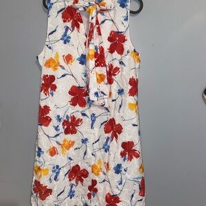 Anne Klein White Floral Mini Skirt